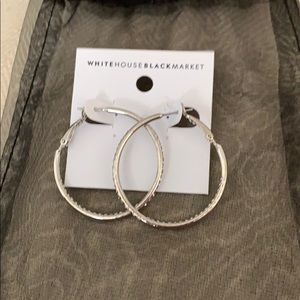 Brand White House Black Market Silver Hoops